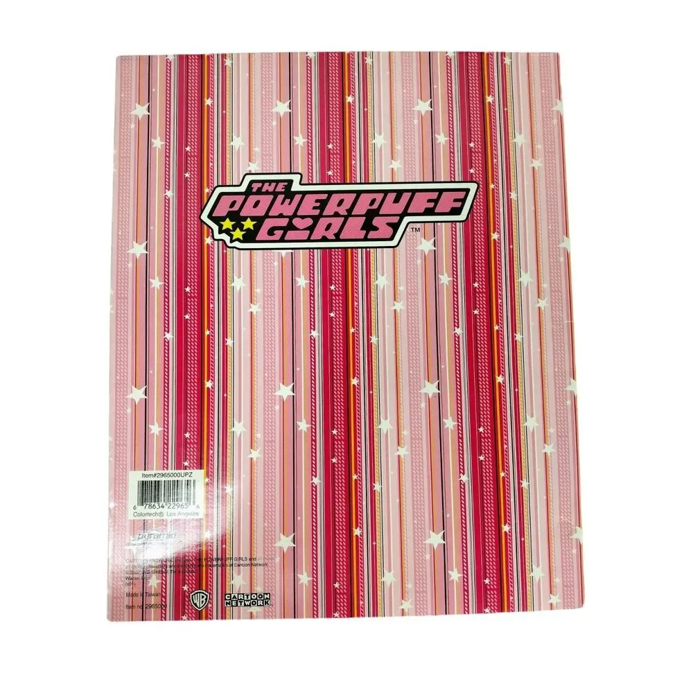Y2K Powerpuff Girls Blossom Buttercup Bubbles 3 Ring Binder Folder Lot of 4